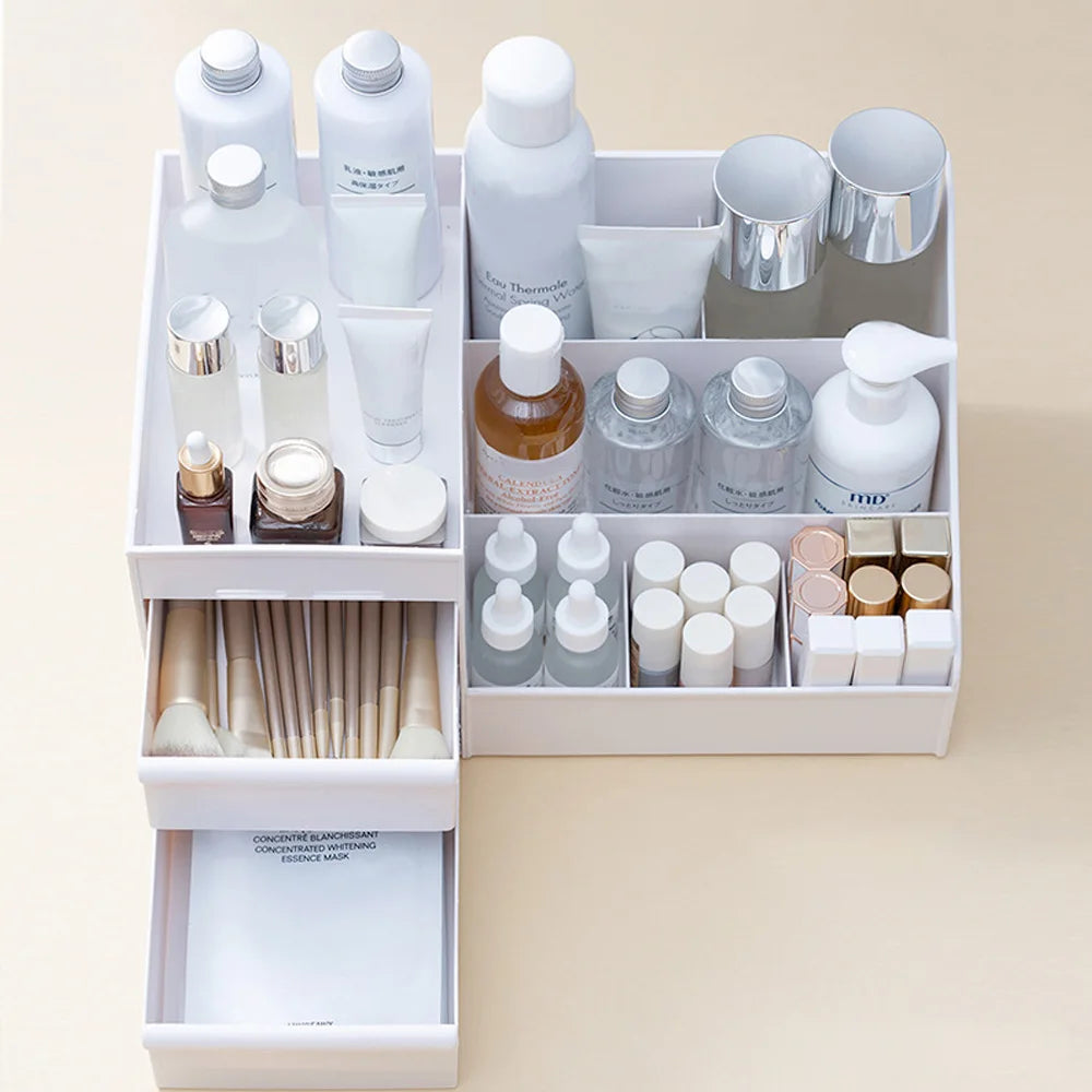 Dressing Table Makeup Box, Desktop Cosmetic Storage Box With Drawer, Makeup Sundries Storage Organizer, Cabinet Sorting Box, Jewelry Nail Polish Makeup Drawer Container, Multifunctional Divisions Desk Organizer, Drawer Head Ornament Sorting Make Up Box Dressing Table Makeup Box, Desktop Cosmetic Storage Box With Drawer, Makeup Sundries Storage Organizer, Cabinet Sorting Box, Jewelry Nail Polish Makeup Drawer Container, Multifunctional Divisions Desk Organizer, Drawer Head Ornament Sorting Make Up Box